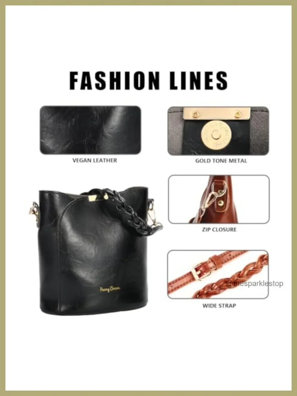 Vegan Leather Crossbody Bag with Adjustable Strap | Women's Handbag